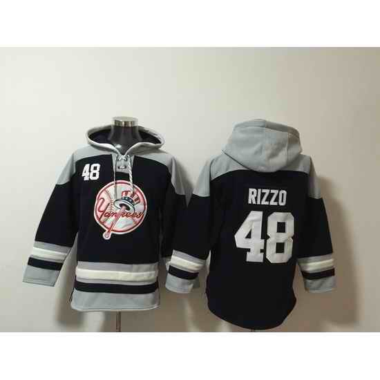 Men New York Yankees 48 Anthony Rizzo Stitched Hoodie